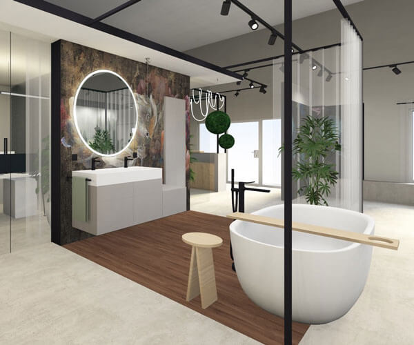 3D Ansicht modernes Badezimmer